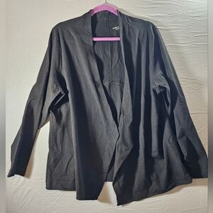 Eileen Fisher Black Open Front Sweater